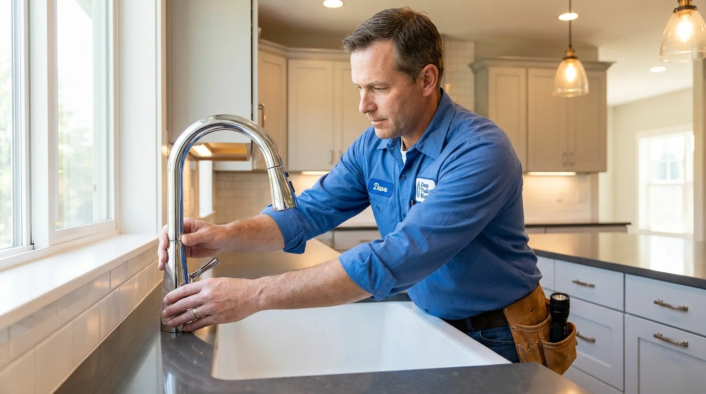 Kitchen faucet installation by Johns Plumbing LLC in Blountville